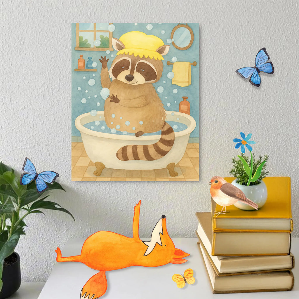 Paint by Numbers Raccoon Design Kunstwerk, Malen, Ausmalbild, Bastelidee, DIY, Künstler, Malen nach Zahlen, Kreativität, Baseln, Tiermotive, Gute Laune, lustige Sprüche, Tiere, Fröhlich, Plan, Seifenblasen, Waschbär, Tagträumen, waschen