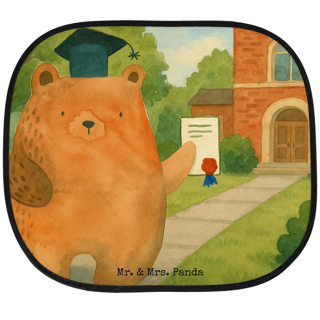 Car sun shade bear Test Design car, windows, sun protection, sun visor, children, gift, family, back seat, bear, teddy, teddy bear, cuddly toy, examinations, Abitur, examination passed, degree, certificate, diploma
