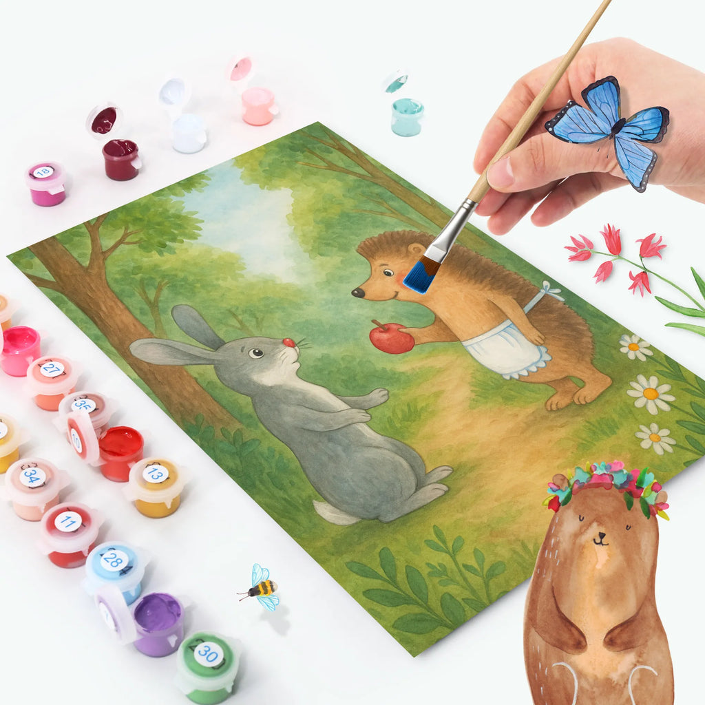 Paint by Numbers Hare Hedgehog Design Malen nach Zahlen, Kreativität, Kunstwerk, DIY, Baseln, Bastelidee, Malen, Ausmalbild, Künstler, Tiermotive, Gute Laune, lustige Sprüche, Tiere, Igel und Hase, Hase, Igel, Herzschmerz, Trennungsschmerz, Spruch romantisch, Liebeskummer Geschenk, Trösten, Liebe Spruch