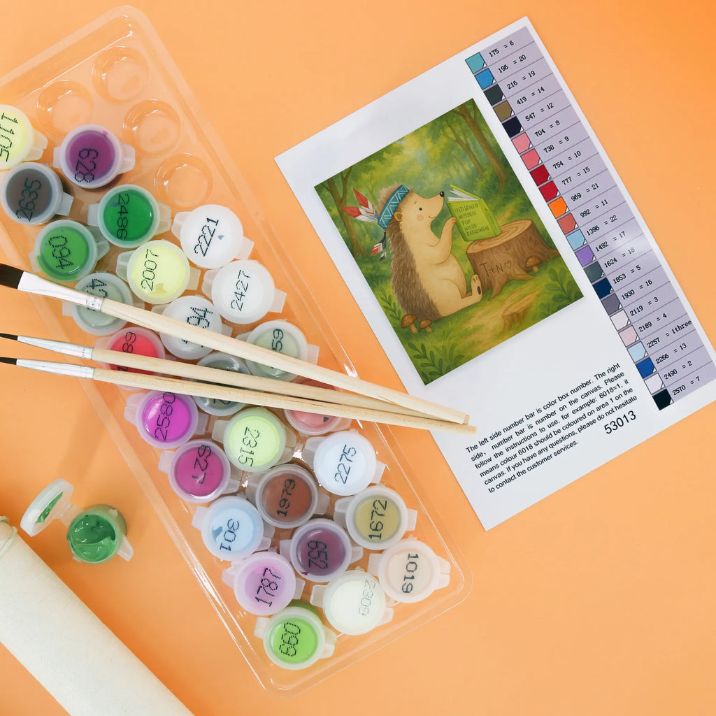 Malowanie według numerów jeż Ozdoba z piór Design Waldtiere, zwierzęta