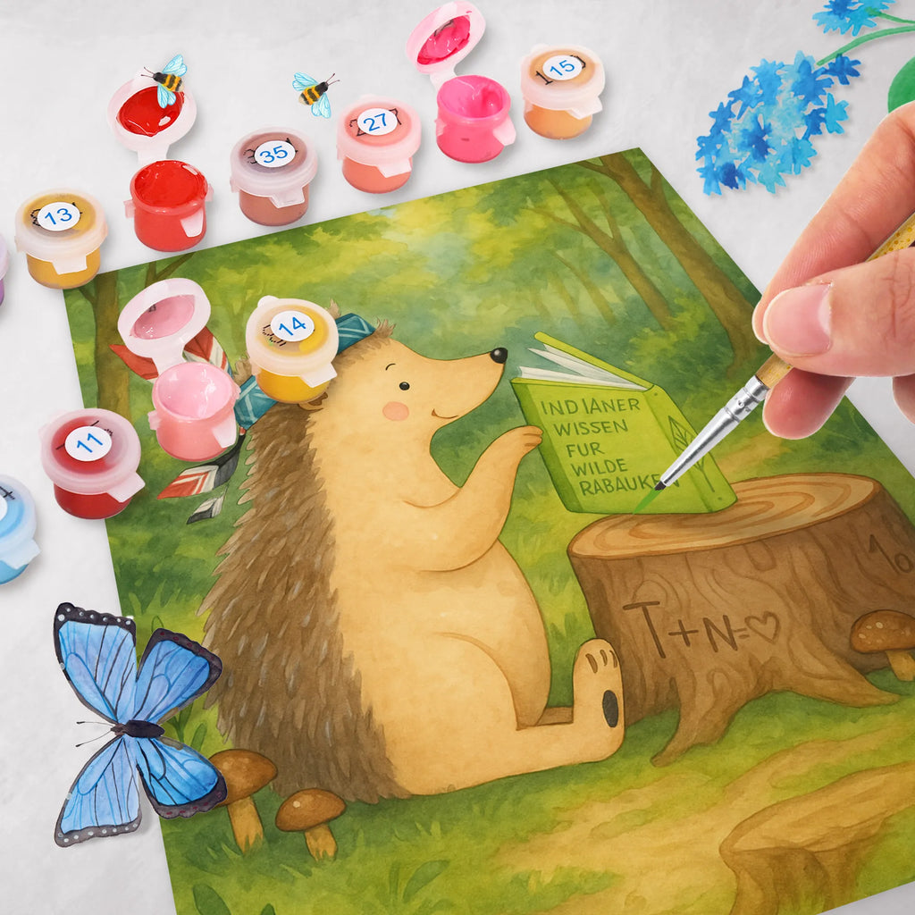 Malowanie według numerów jeż Ozdoba z piór Design Waldtiere, zwierzęta