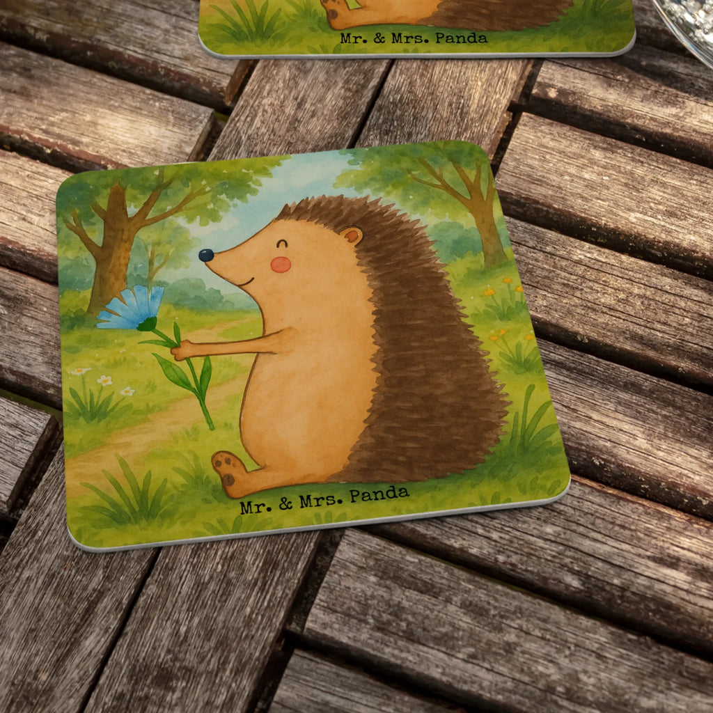 Bierdeckel Igel Blumen Design Bierdeckel, Gastgeschenk Hochzeit, Tischdeko, Tiermotive, Gute Laune, lustige Sprüche, Tiere, Igel, Gute Besserung, Genesungswünsche, Krankheit, Krankenhaus, krank, Besuch