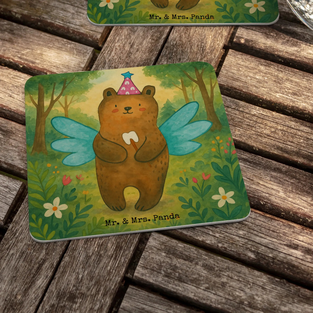 Bierdeckel Bär Zahnfee Design Bierdeckel, Gastgeschenk Hochzeit, Tischdeko, Bär, Teddy, Teddybär, Zahnfee, Fee, Milchzahn, Erster Zahn