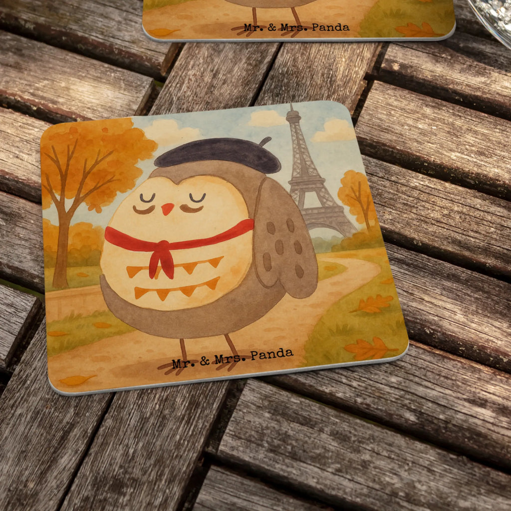 Bierdeckel Eule Frankreich Design Bierdeckel, Gastgeschenk Hochzeit, Tischdeko, Eule, Eulen, Eule Deko, Owl, hibou, La vie est belle, das Leben ist schön, Spruch schön, Spruch Französisch, Frankreich