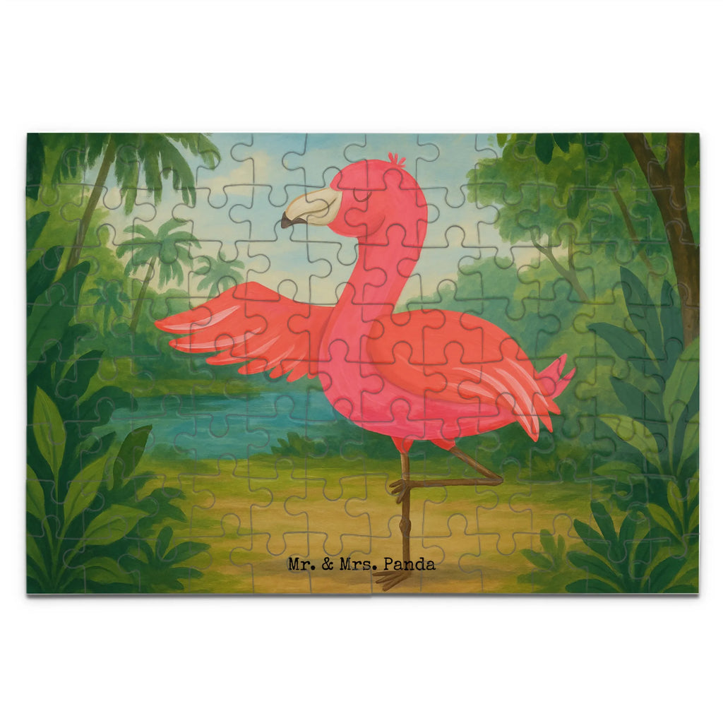 Puzzle Flamingo Yoga Design Puzzle, Flamingo, Vogel, Yoga, Namaste, Achtsamkeit, Yoga-Übung, Entspannung, Ärger, Aufregen, Tiefenentspannung