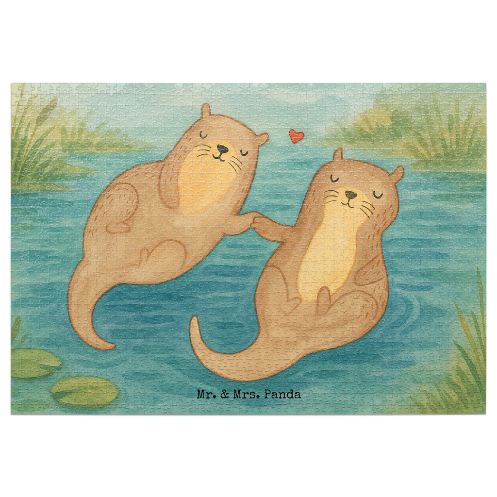 Puzzle Otter Hände halten Design Puzzle, Otter, Fischotter, Seeotter, Otter Seeotter See Otter