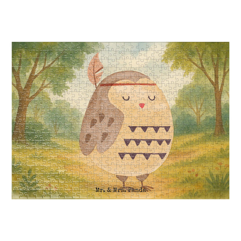 Puzzle Eule Federschmuck Design Puzzle, Eule, Eule Deko, Owl, Das Leben ist ein Abenteuer, Reisespruch, Federschmuck, Dekoration
