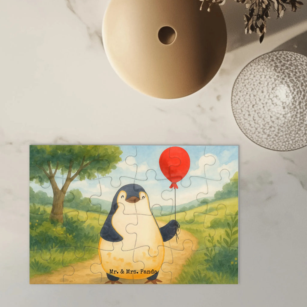 Puzzle Pinguin Luftballon Design Puzzle, Pinguin, Pinguine, Luftballon, Tagträume, Lebenslust, Geschenk Freundin, Geschenkidee, beste Freundin, Motivation, Neustart, neues Leben, Liebe, Glück