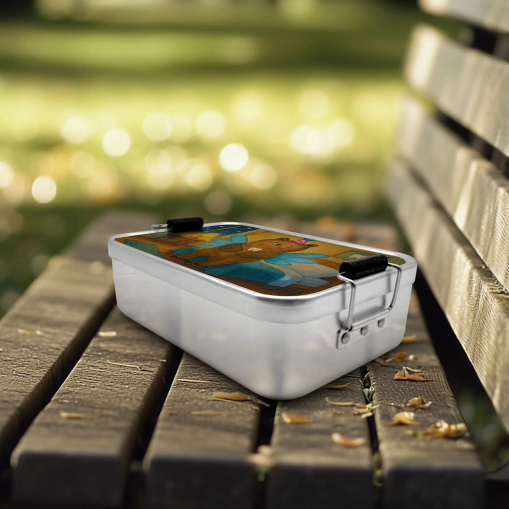 Metall Brotdose Bär Zahnfee Design Brotdose, Brotbox Metall, Lunchbox Metall, Brotbox, Kinder Brotdose, Metall Brotbox, Brotdose Arbeit, Vintage Brotdose, Brotdose Metall, Schul Brotdose, Metallbox, Vesperdose Metall, Metall Brotdose, Pausenbox, Teddy, Teddybär, Bär, Fee, Milchzahn, Zahnfee, Erster Zahn