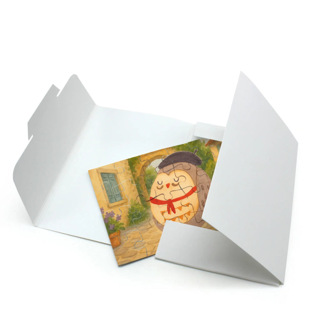 Puzzle Eule Frankreich Design Puzzle, Eule, Eulen, Eule Deko, Owl, hibou, La vie est belle, das Leben ist schön, Spruch schön, Spruch Französisch, Frankreich