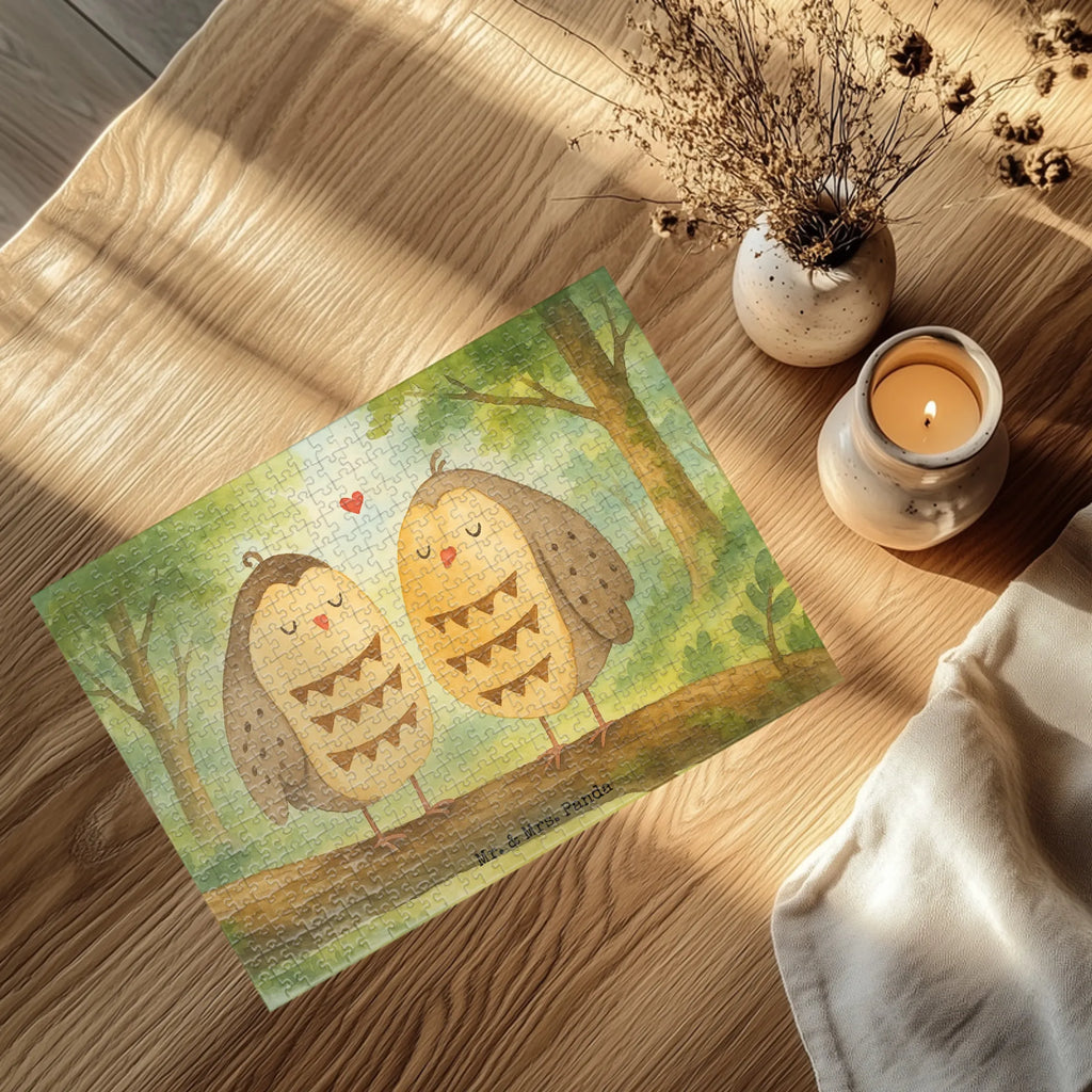 Puzzle Eulen Liebe Design Puzzle, Eule, Eule Deko, Liebe, Hochzeit Spruch, Owl, All you need is love, Liebe Spruch, Freundin Geschenk, Freund, Wortspiel lustig