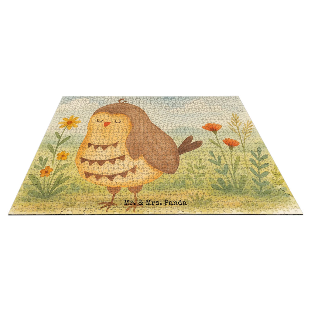 Puzzle Eule Zufrieden Design Puzzle, Eule, Eule Spruch, Eule deko, Owl, Liebe Spruch, Romantisch, Wortspiel lustig, Spruch schön, Geschenk Hochzeitstag