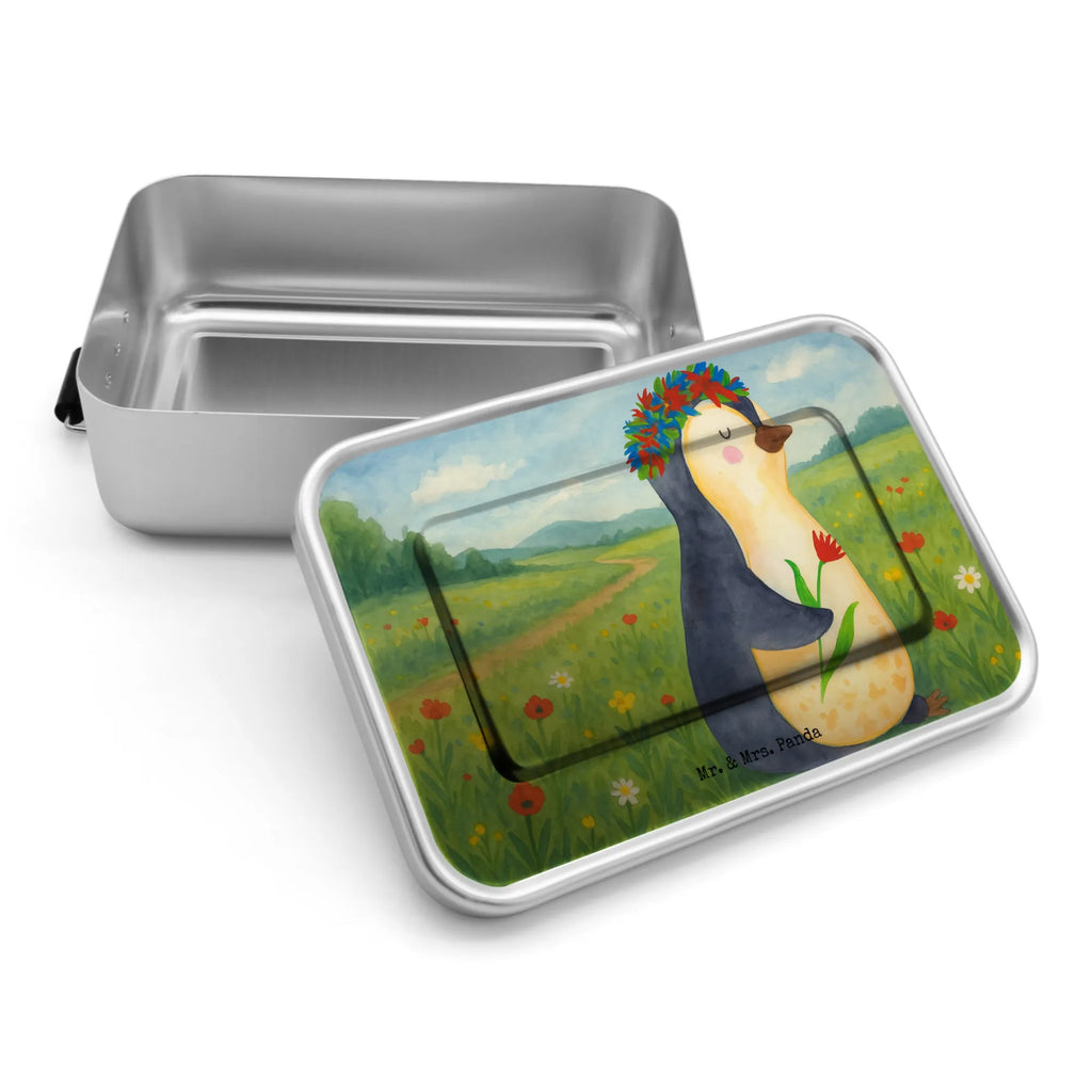 Metall Brotdose Pinguin Blumen Design Lunchbox Metall, Vesperdose Metall, Kinder Brotdose, Pausenbox, Metall Brotdose, Brotbox Metall, Brotdose Arbeit, Vintage Brotdose, Schul Brotdose, Metallbox, Brotbox, Brotdose, Brotdose Metall, Metall Brotbox, Pinguin, Geschenkidee, Motivation, Lebensziele, Ziele, Blumenkranz, Universum, Liebeskummer, Leben, Wünsche, Pinguine, Lebenslust