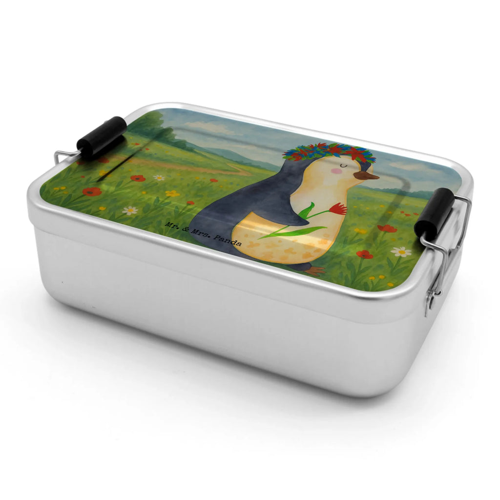 Metall Brotdose Pinguin Blumen Design Lunchbox Metall, Vesperdose Metall, Kinder Brotdose, Pausenbox, Metall Brotdose, Brotbox Metall, Brotdose Arbeit, Vintage Brotdose, Schul Brotdose, Metallbox, Brotbox, Brotdose, Brotdose Metall, Metall Brotbox, Pinguin, Geschenkidee, Motivation, Lebensziele, Ziele, Blumenkranz, Universum, Liebeskummer, Leben, Wünsche, Pinguine, Lebenslust