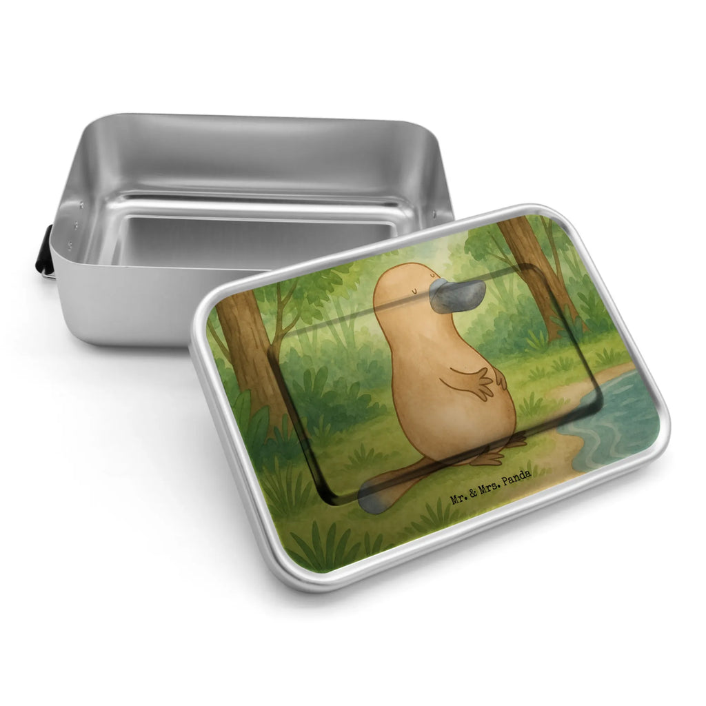 Metall Brotdose Schnabeltier Mut Design Brotbox, Brotdose, Meerestiere, Meer, Urlaub, Motivation, Büro, Arbeit, Neustart, Schnabeltiere, Mut, Neuanfang, Training, Weltreise, Lebensweisheit, Schnabeltier, Raodtrip, mutig