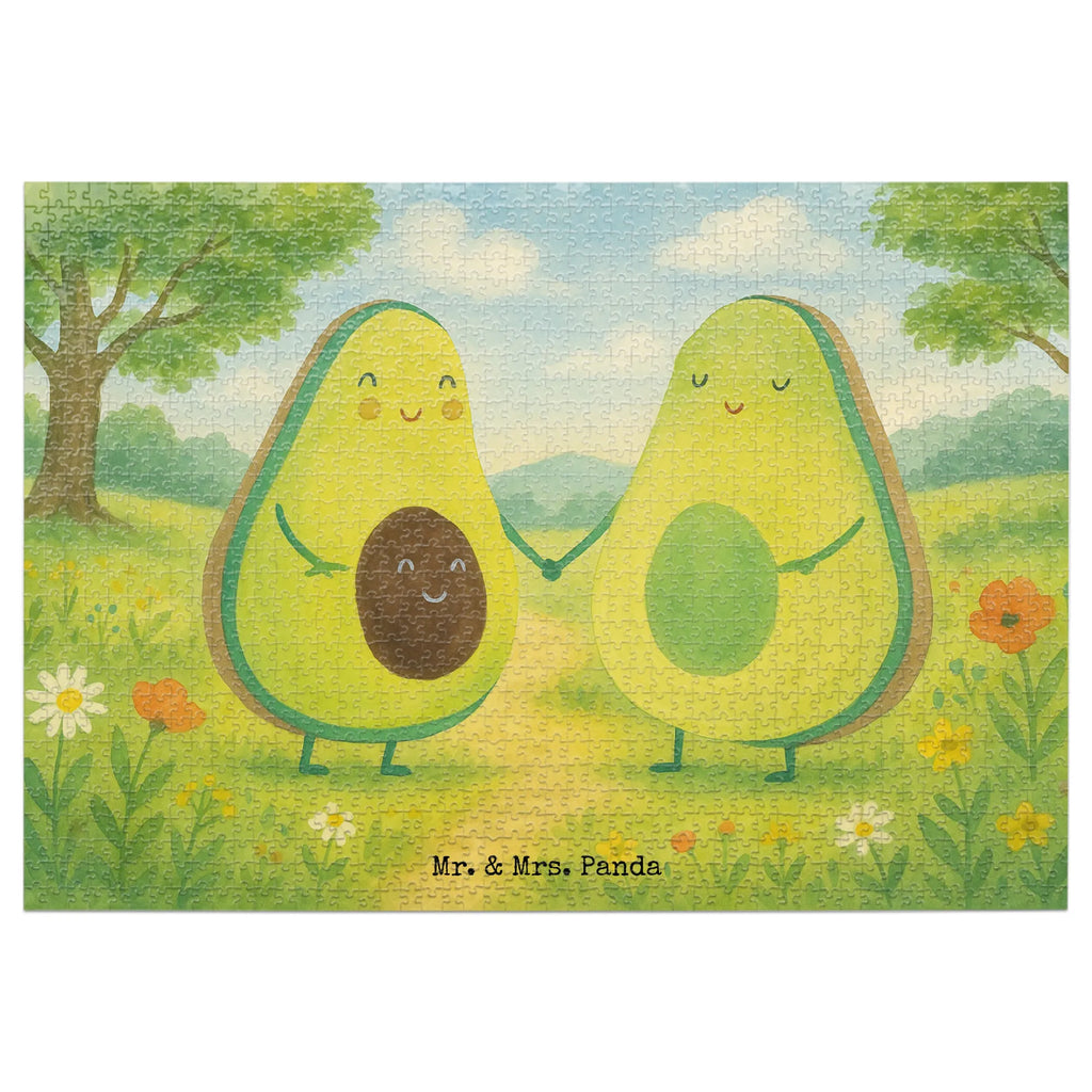 Puzzle Avocado Pärchen Design Puzzle, Avocado, Veggie, Vegan, Gesund, Avocuddle, Liebe, Schwangerschaft, Familie, Babyshower, Babyparty, Hochzeit, Kinder, Avocados, Geburt