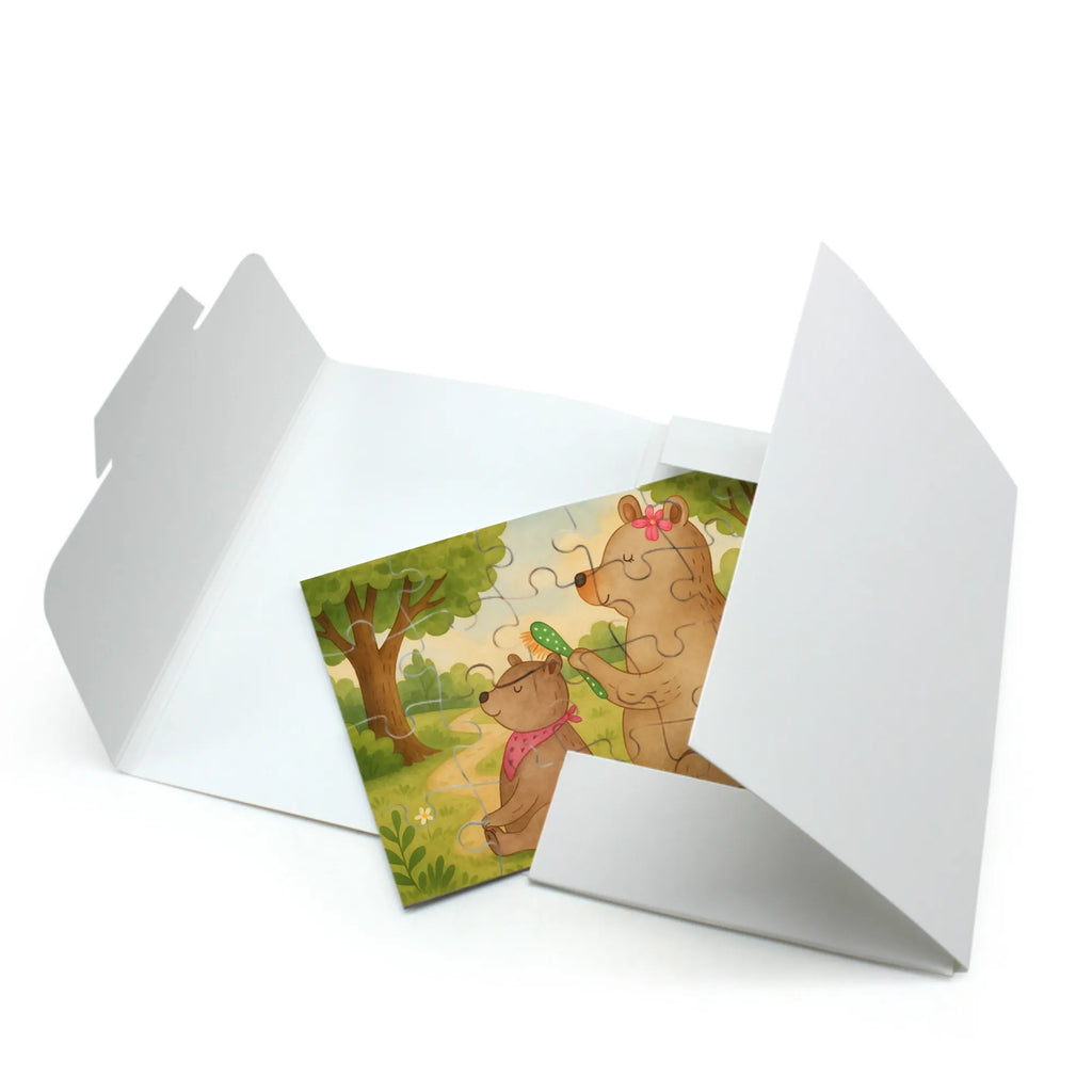 Puzzle Bär Kind Design Puzzle, Familie, Vatertag, Muttertag, Bruder, Schwester, Mama, Papa, Oma, Opa, Geschenk, Mutti, Mutter
