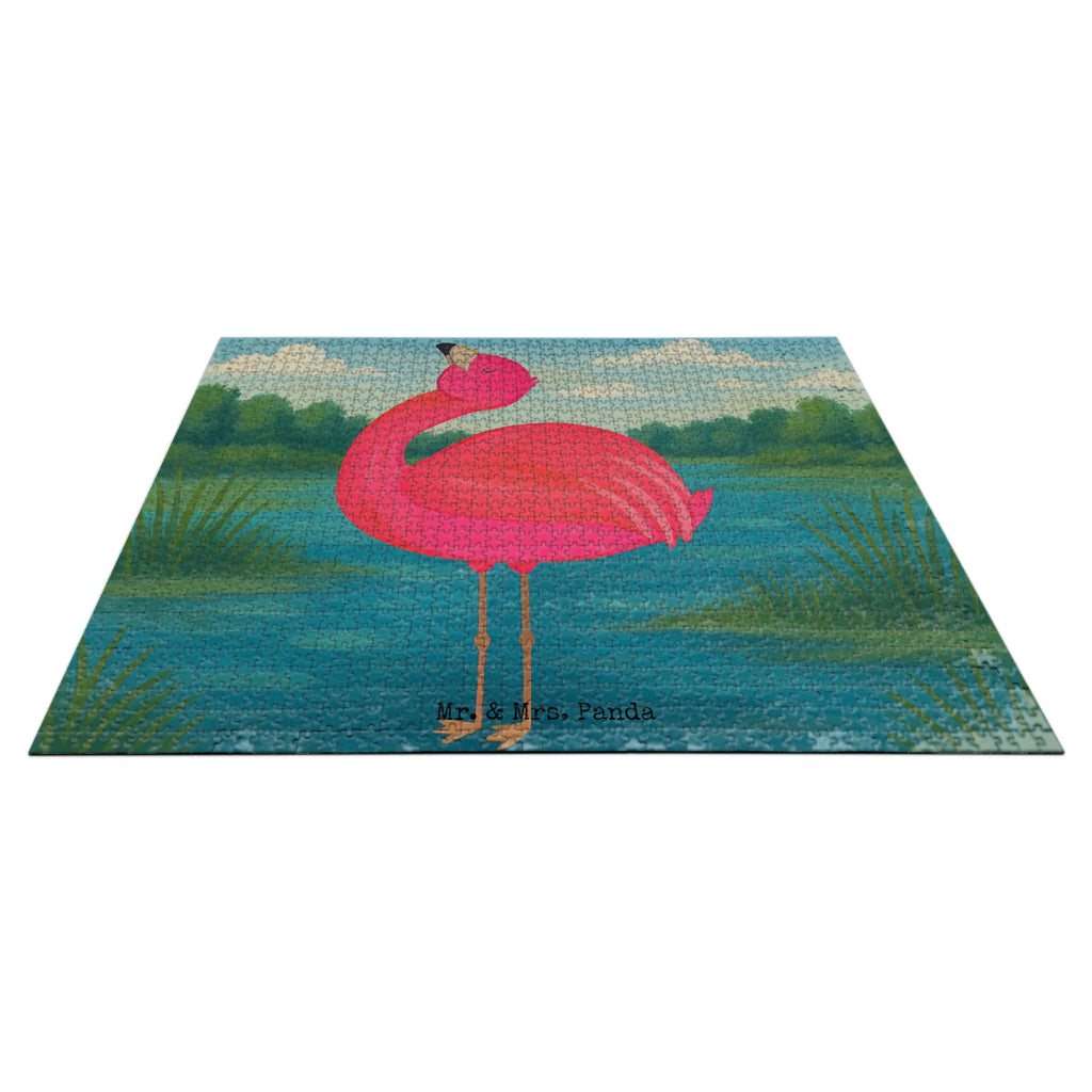 Puzzle Flamingo Stolz Design Puzzle, Flamingo, stolz, Freude, Selbstliebe, Selbstakzeptanz, Freundin, beste Freundin, Tochter, Mama, Schwester
