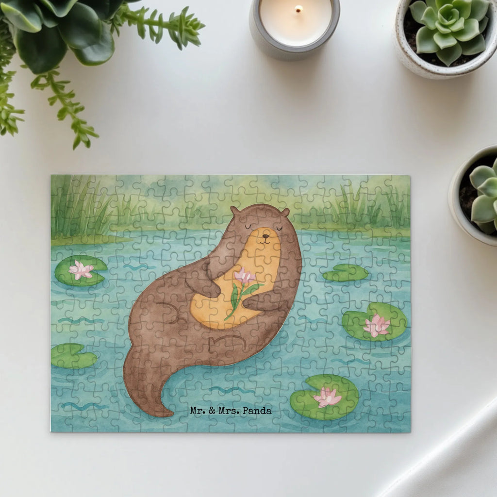 Puzzle Otter Seerose Design Puzzle, Otter, Fischotter, Seeotter, Otter Seeotter See Otter