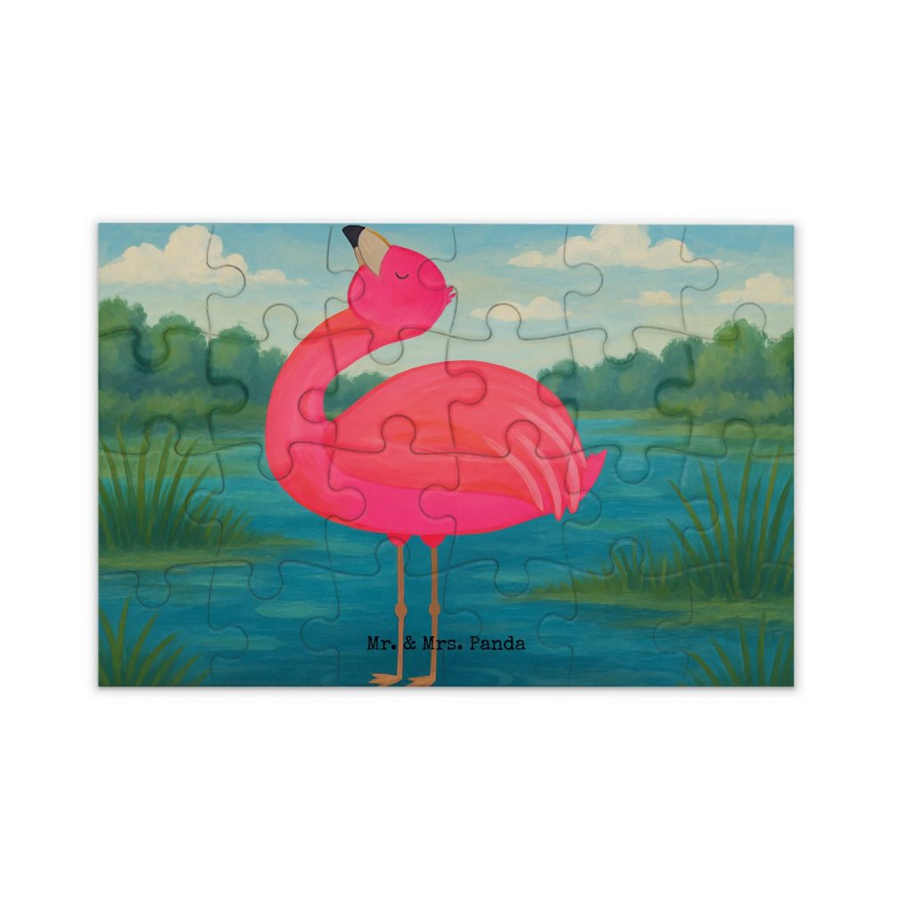Puzzle Flamingo Stolz Design Puzzle, Flamingo, stolz, Freude, Selbstliebe, Selbstakzeptanz, Freundin, beste Freundin, Tochter, Mama, Schwester