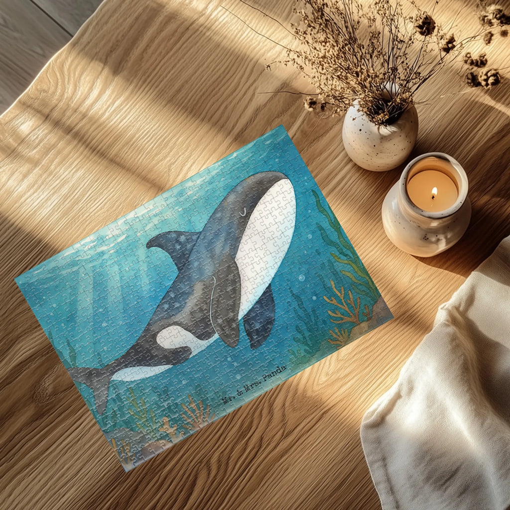 Puzzle Orca Design Puzzle, Meerestiere, Meer, Urlaub, Orca, Orcas, Killerwal, Wal, Möglichkeiten, Büro, Arbeit, Motivation, Selbstliebe, Neustart, Startup