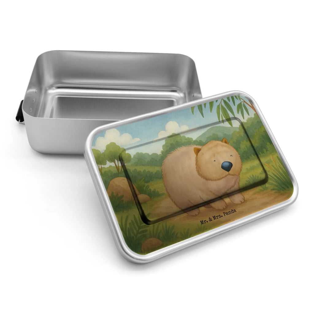 Metall Brotdose Wombat Design Brotbox, Brotdose, Tiermotive, Gute Laune, lustige Sprüche, Tiere, Australien, Motivation, Das Leben ist schön, Spruch, Wombat