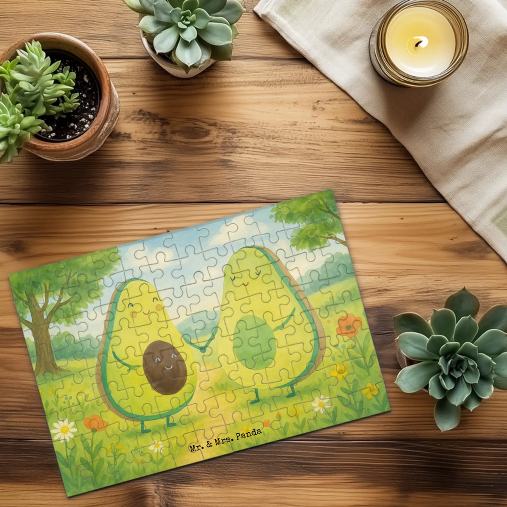 Puzzle Avocado Pärchen Design Puzzle, Avocado, Veggie, Vegan, Gesund, Avocuddle, Liebe, Schwangerschaft, Familie, Babyshower, Babyparty, Hochzeit, Kinder, Avocados, Geburt