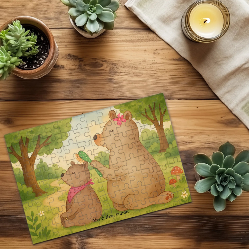 Puzzle Bär Kind Design Puzzle, Familie, Vatertag, Muttertag, Bruder, Schwester, Mama, Papa, Oma, Opa, Geschenk, Mutti, Mutter