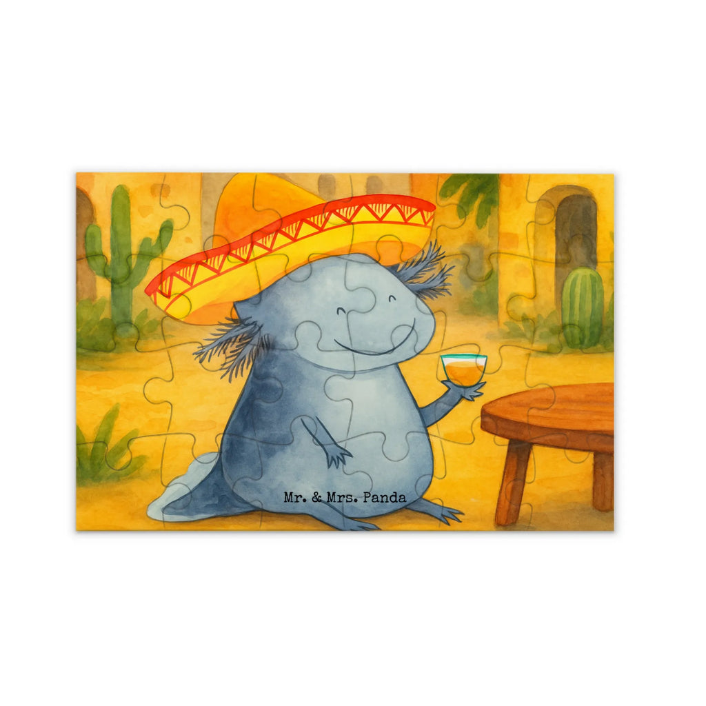Puzzle Axolotl Tequila Design Puzzle, Axolotl, Molch, Mexico, Mexiko, Sombrero, Zitrone, Tequila, Motivation, Spruch, Schwanzlurch, Lurch, Lurche, Axolot, Feuerdrache, Feuersalamander