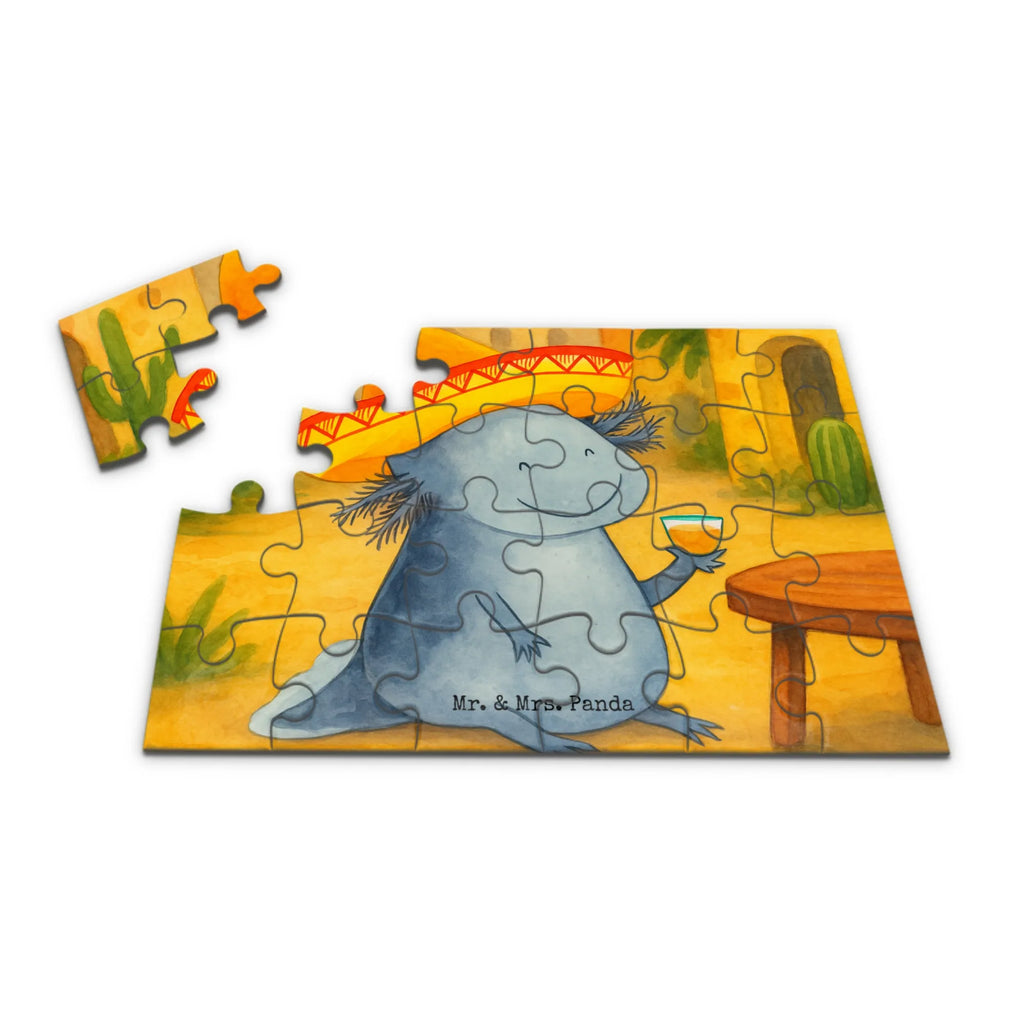 Puzzle Axolotl Tequila Design Puzzle, Axolotl, Molch, Mexico, Mexiko, Sombrero, Zitrone, Tequila, Motivation, Spruch, Schwanzlurch, Lurch, Lurche, Axolot, Feuerdrache, Feuersalamander