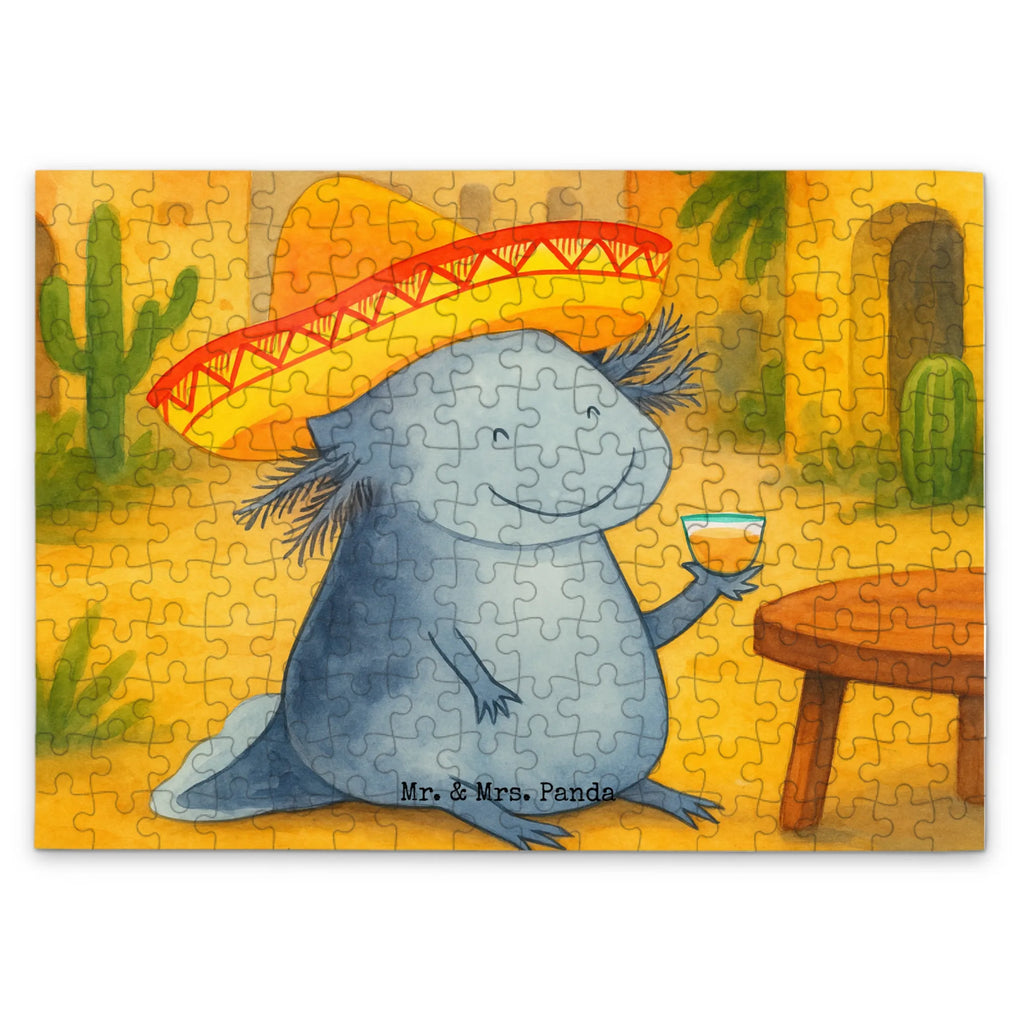 Puzzle Axolotl Tequila Design Puzzle, Axolotl, Molch, Mexico, Mexiko, Sombrero, Zitrone, Tequila, Motivation, Spruch, Schwanzlurch, Lurch, Lurche, Axolot, Feuerdrache, Feuersalamander