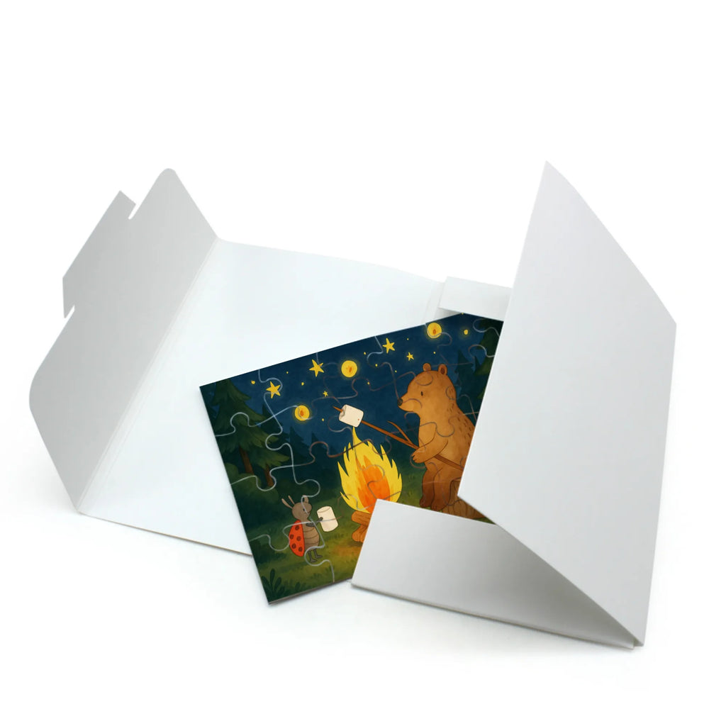 Puzzle Bär & Marienkäfer Lagerfeuer Design Puzzle, Bär, Teddy, Teddybär, Lagerfeuer