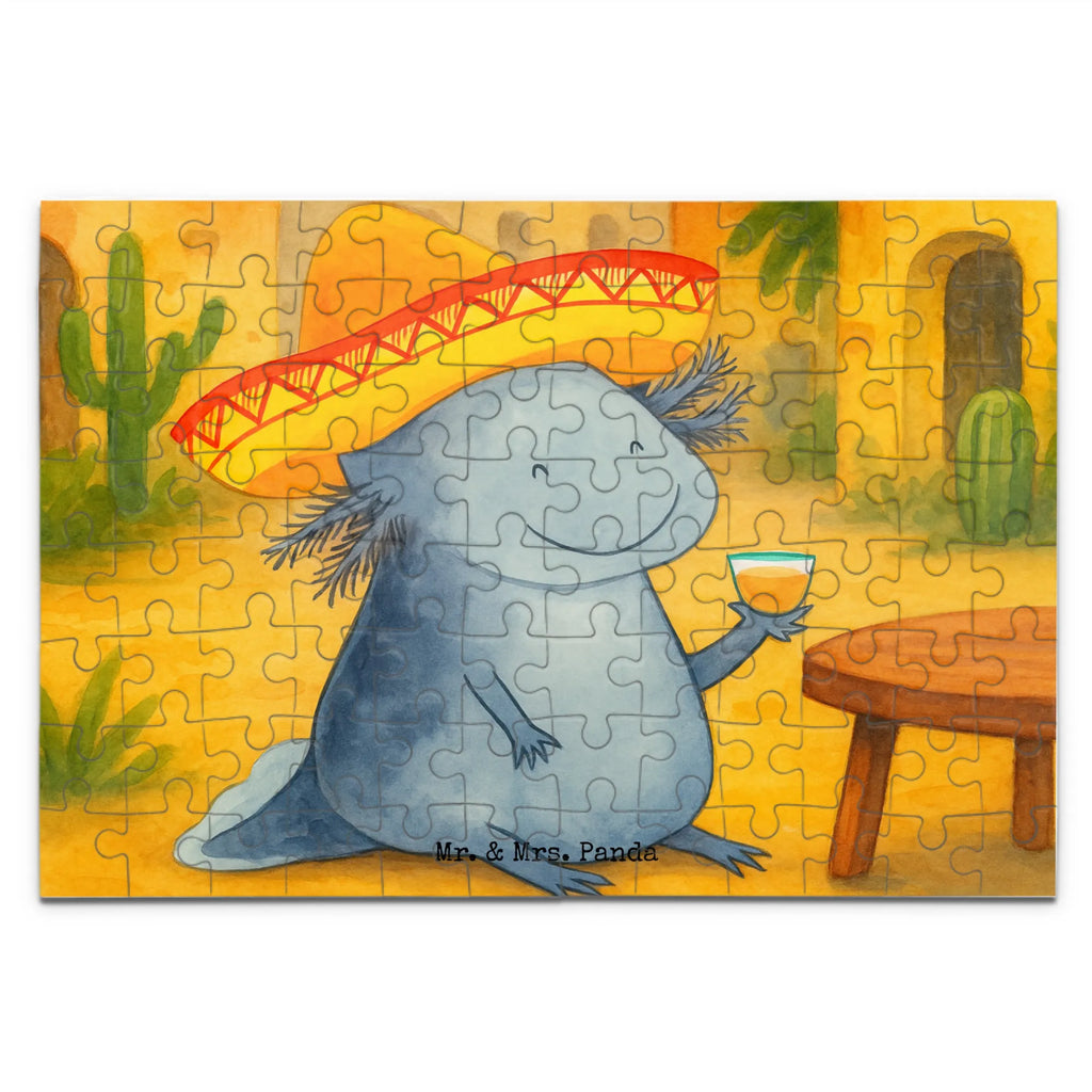 Puzzle Axolotl Tequila Design Puzzle, Axolotl, Molch, Mexico, Mexiko, Sombrero, Zitrone, Tequila, Motivation, Spruch, Schwanzlurch, Lurch, Lurche, Axolot, Feuerdrache, Feuersalamander