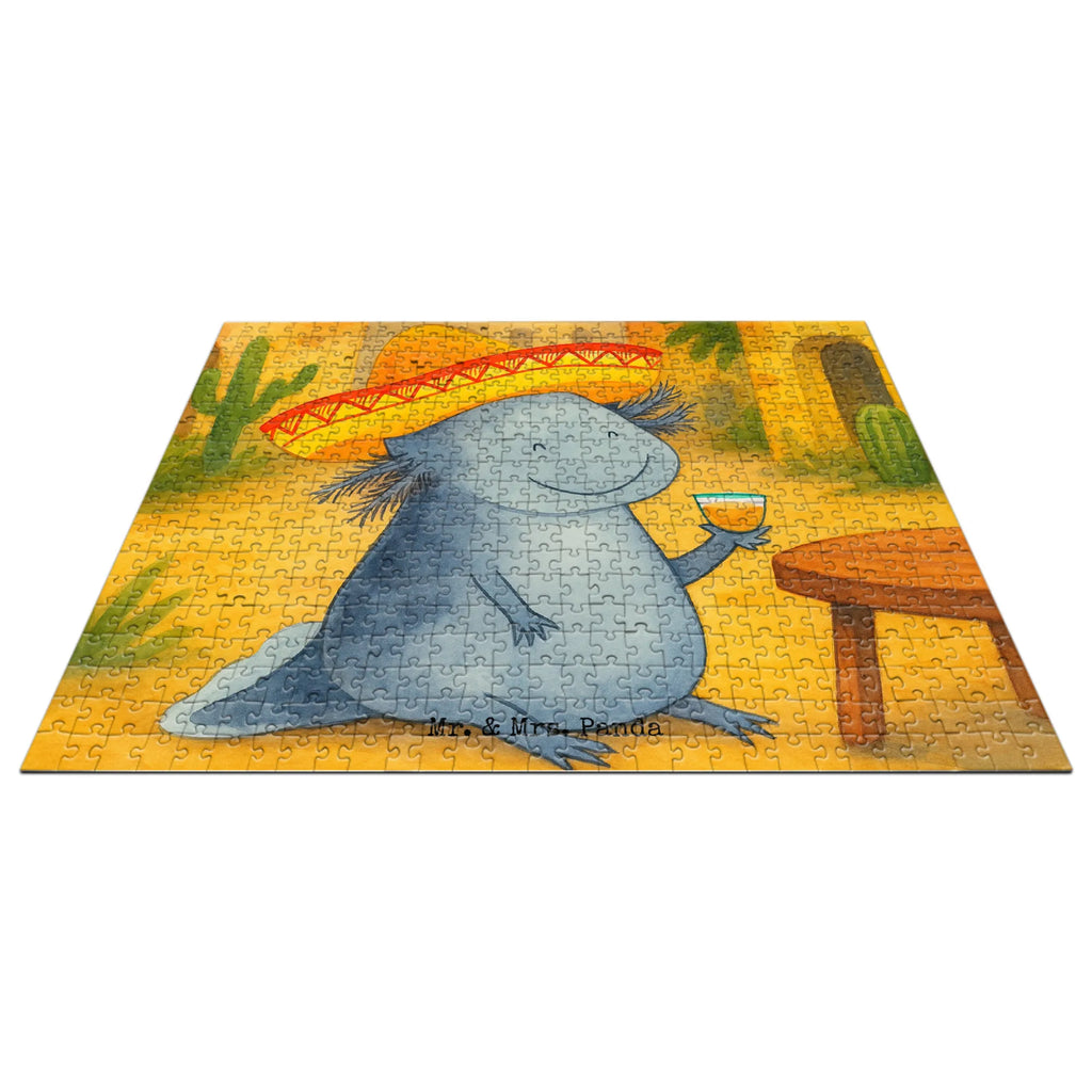 Puzzle Axolotl Tequila Design Puzzle, Axolotl, Molch, Mexico, Mexiko, Sombrero, Zitrone, Tequila, Motivation, Spruch, Schwanzlurch, Lurch, Lurche, Axolot, Feuerdrache, Feuersalamander