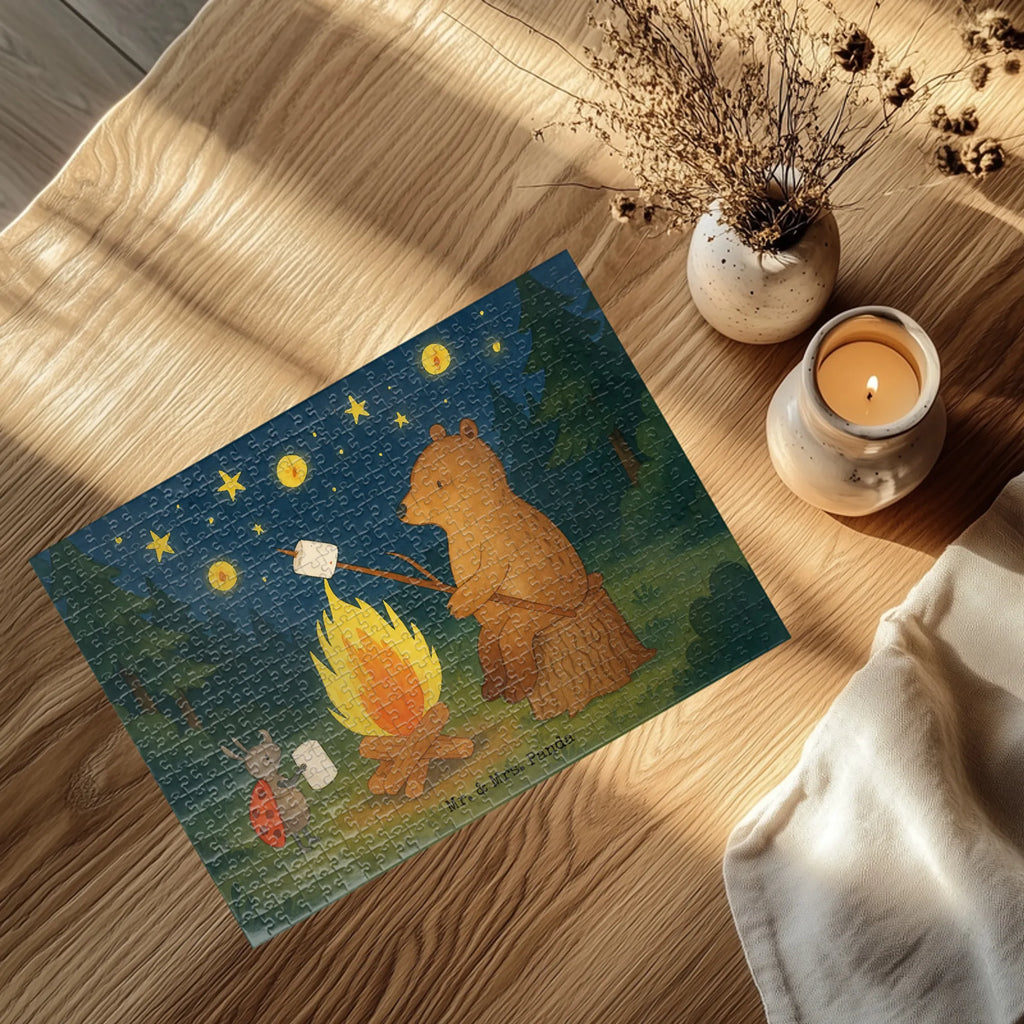 Puzzle Bär & Marienkäfer Lagerfeuer Design Puzzle, Bär, Teddy, Teddybär, Lagerfeuer