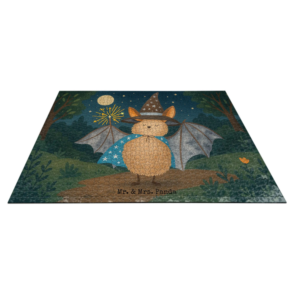 Puzzle Fledermaus Zauberer Design Puzzle, Tiermotive, Gute Laune, lustige Sprüche, Tiere, Fledermaus, Fledermäuse, Zauberer, Magier, Frauen, reinsteigern