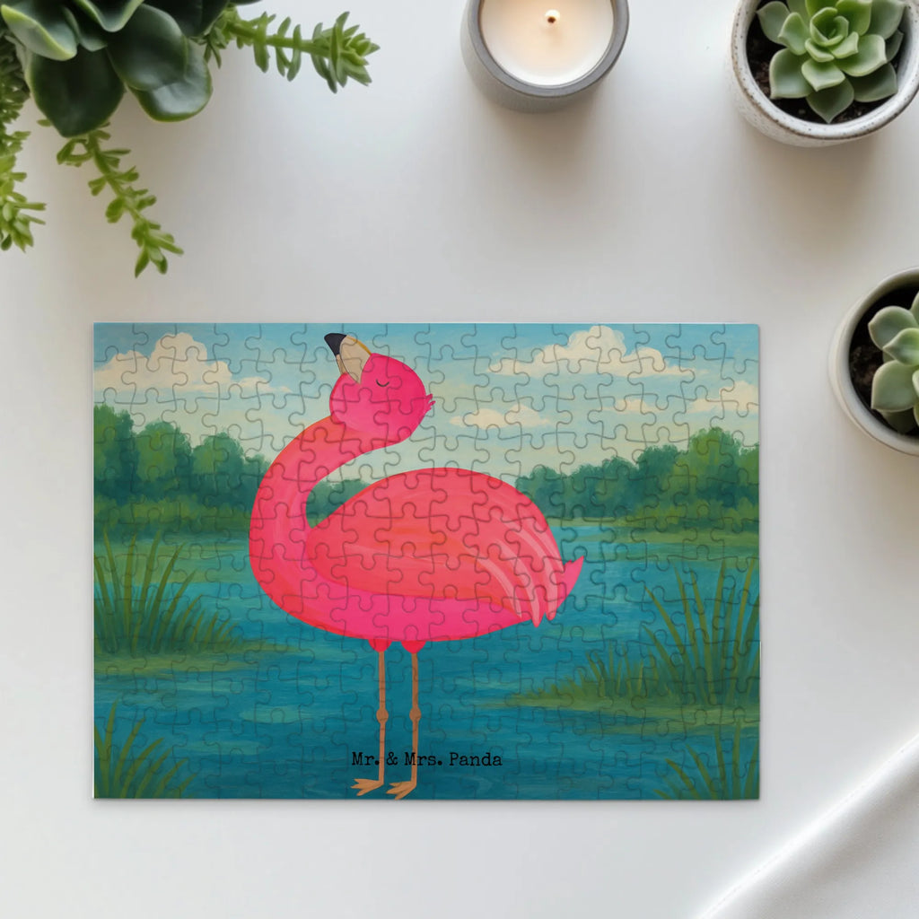 Puzzle Flamingo Stolz Design Puzzle, Flamingo, stolz, Freude, Selbstliebe, Selbstakzeptanz, Freundin, beste Freundin, Tochter, Mama, Schwester
