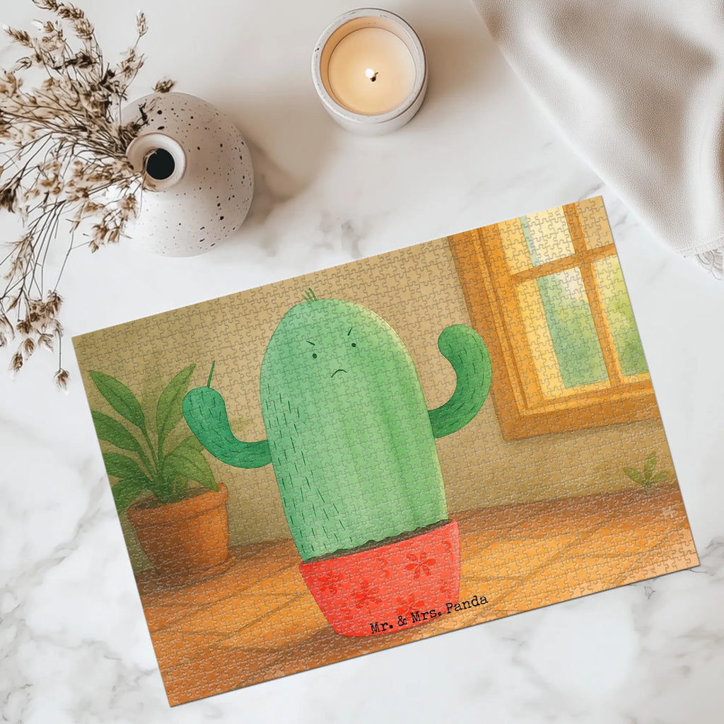 Puzzle Kaktus Wut Design Puzzle, Kaktus, Kakteen, ärgern, Büro, Schule, Büroalltag, Chefin, Kollege, Kollegin, wütend