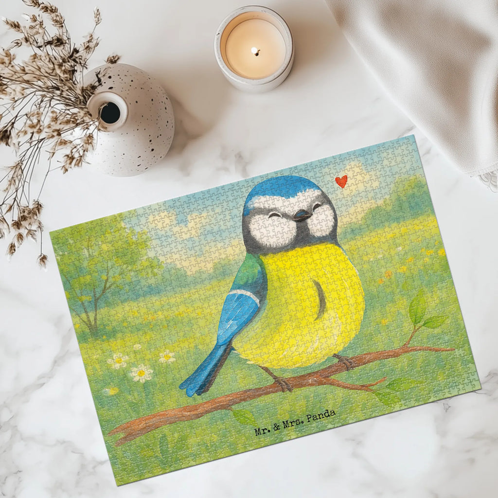 Puzzle Vogel Blaumeise Design Puzzle, Ostern, Osterhase, Ostergeschenke, Osternest, Osterdeko, Geschenke zu Ostern, Ostern Geschenk, Ostergeschenke Kinder, Ostern Kinder, Ostergrüße, Blaumeise, Vogel, liebe Grüße, Frühling, Frühlingsgefühle, Osterzeit