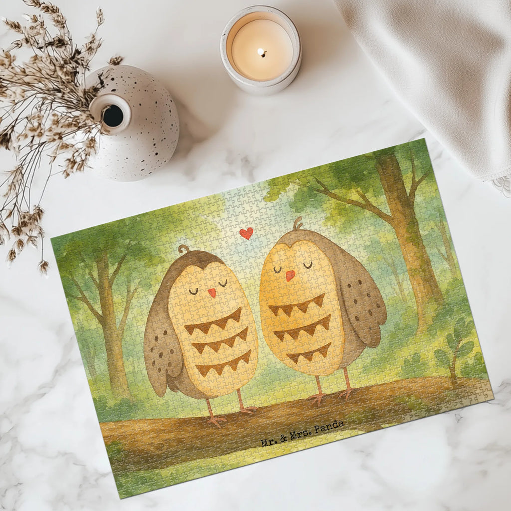 Puzzle Eulen Liebe Design Puzzle, Eule, Eule Deko, Liebe, Hochzeit Spruch, Owl, All you need is love, Liebe Spruch, Freundin Geschenk, Freund, Wortspiel lustig