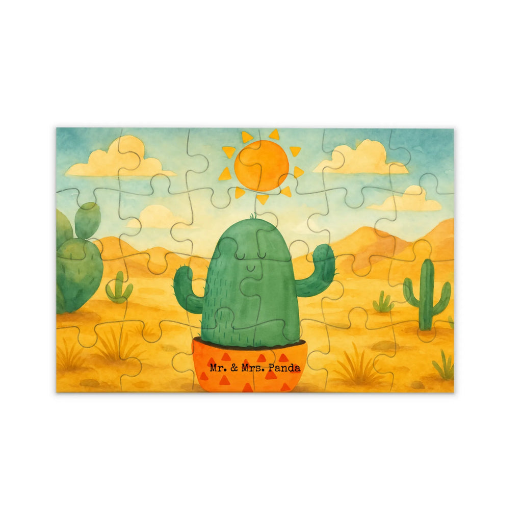 Puzzle Kaktus Sonne Design Puzzle, Kaktus, Kakteen, Liebe Kaktusliebe, Sonne, Sonnenschein, Glück, glücklich, Motivation, Neustart, Trennung, Ehebruch, Scheidung, Freundin, Liebeskummer, Liebeskummer Geschenk, Geschenkidee