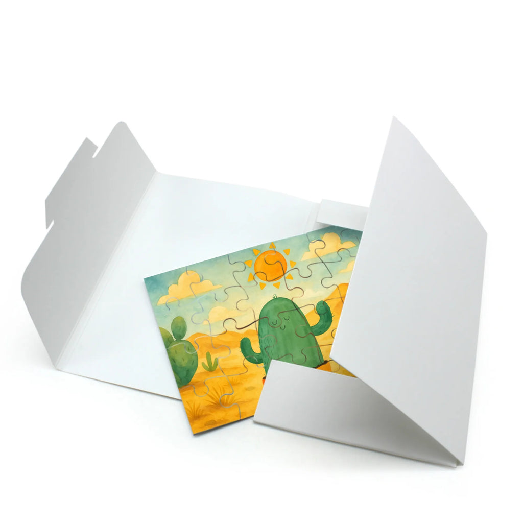 Puzzle Kaktus Sonne Design Puzzle, Kaktus, Kakteen, Liebe Kaktusliebe, Sonne, Sonnenschein, Glück, glücklich, Motivation, Neustart, Trennung, Ehebruch, Scheidung, Freundin, Liebeskummer, Liebeskummer Geschenk, Geschenkidee