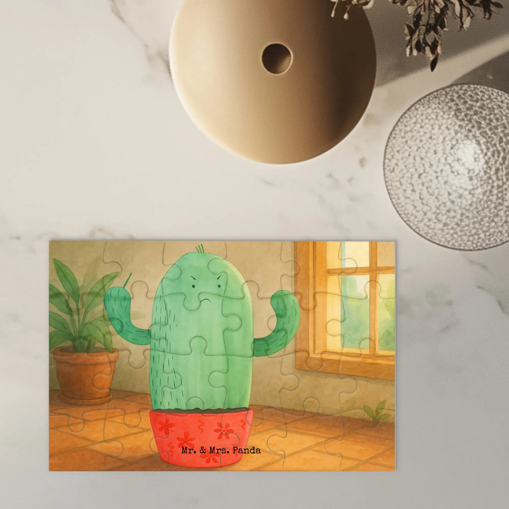 Puzzle Kaktus Wut Design Puzzle, Kaktus, Kakteen, ärgern, Büro, Schule, Büroalltag, Chefin, Kollege, Kollegin, wütend