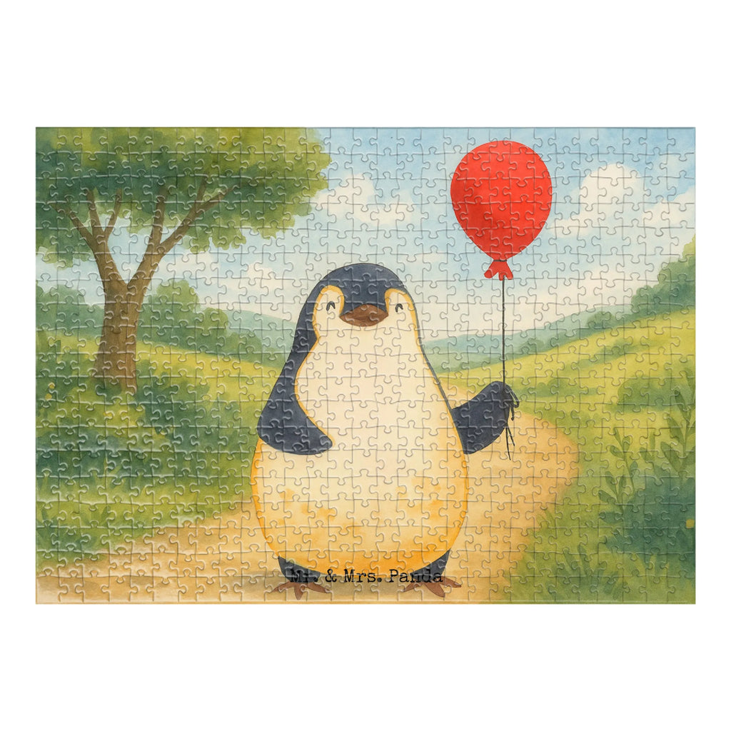 Puzzle Pinguin Luftballon Design Puzzle, Pinguin, Pinguine, Luftballon, Tagträume, Lebenslust, Geschenk Freundin, Geschenkidee, beste Freundin, Motivation, Neustart, neues Leben, Liebe, Glück