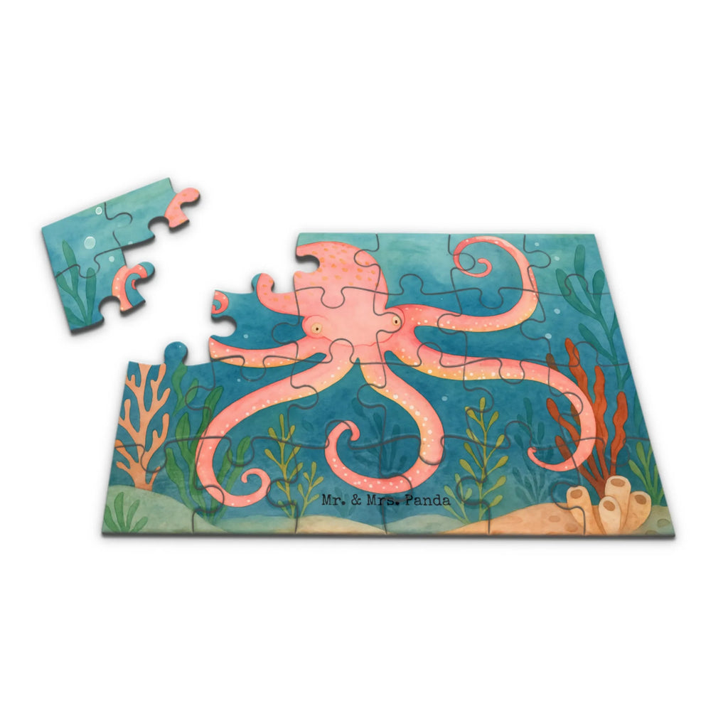 Puzzle Tintenfisch Design Puzzle, Tiermotive, Gute Laune, lustige Sprüche, Tiere, Meer, Meerestier, Krake, Tintenfisch, Arme, Wasser, Ozean