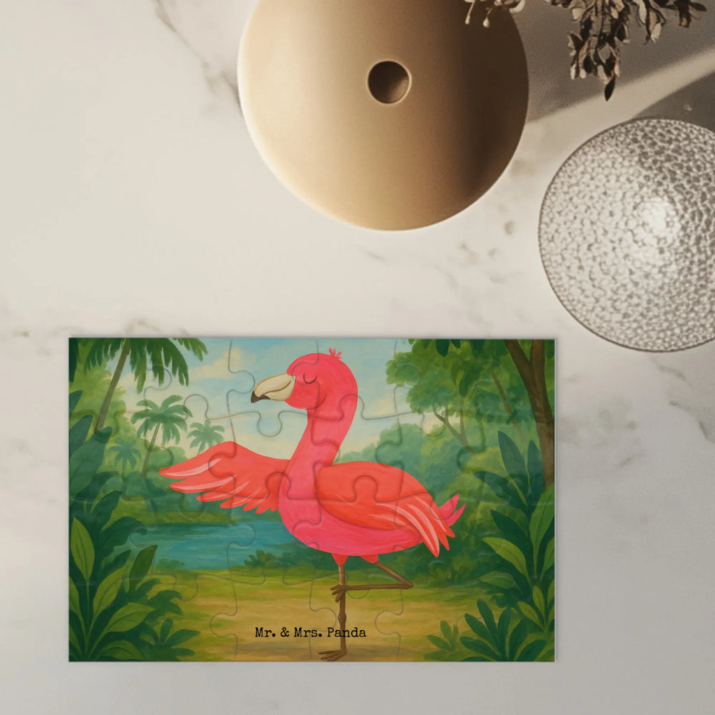 Puzzle Flamingo Yoga Design Puzzle, Flamingo, Vogel, Yoga, Namaste, Achtsamkeit, Yoga-Übung, Entspannung, Ärger, Aufregen, Tiefenentspannung