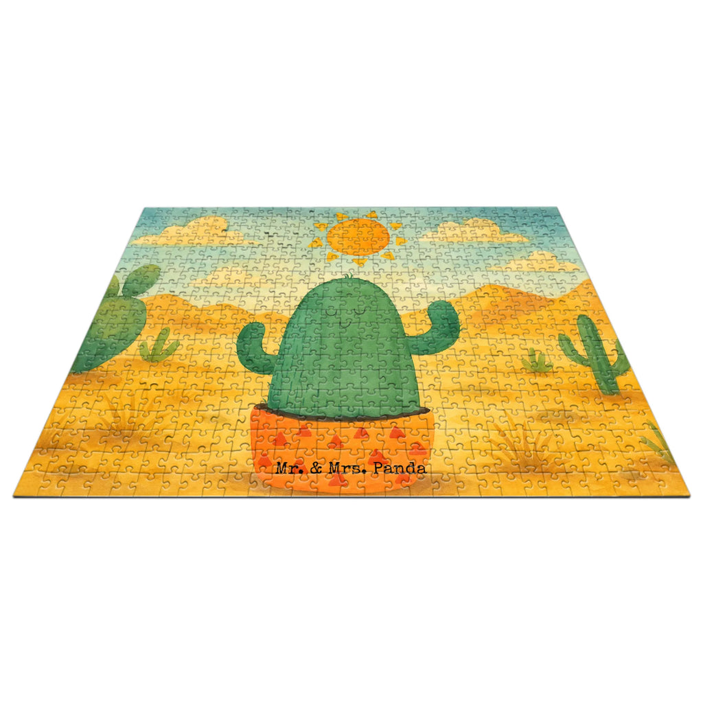 Puzzle Kaktus Sonne Design Puzzle, Kaktus, Kakteen, Liebe Kaktusliebe, Sonne, Sonnenschein, Glück, glücklich, Motivation, Neustart, Trennung, Ehebruch, Scheidung, Freundin, Liebeskummer, Liebeskummer Geschenk, Geschenkidee