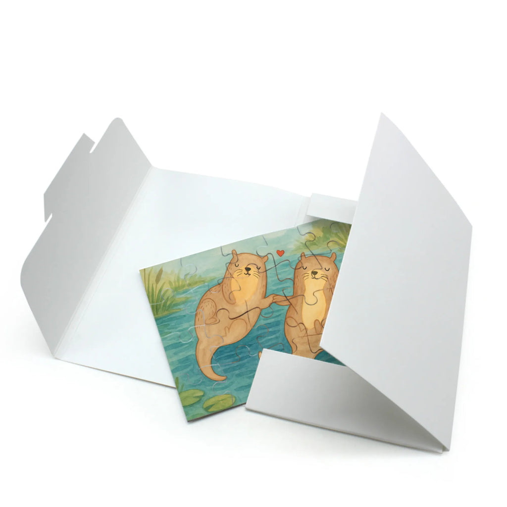 Puzzle Otter Hände halten Design Puzzle, Otter, Fischotter, Seeotter, Otter Seeotter See Otter