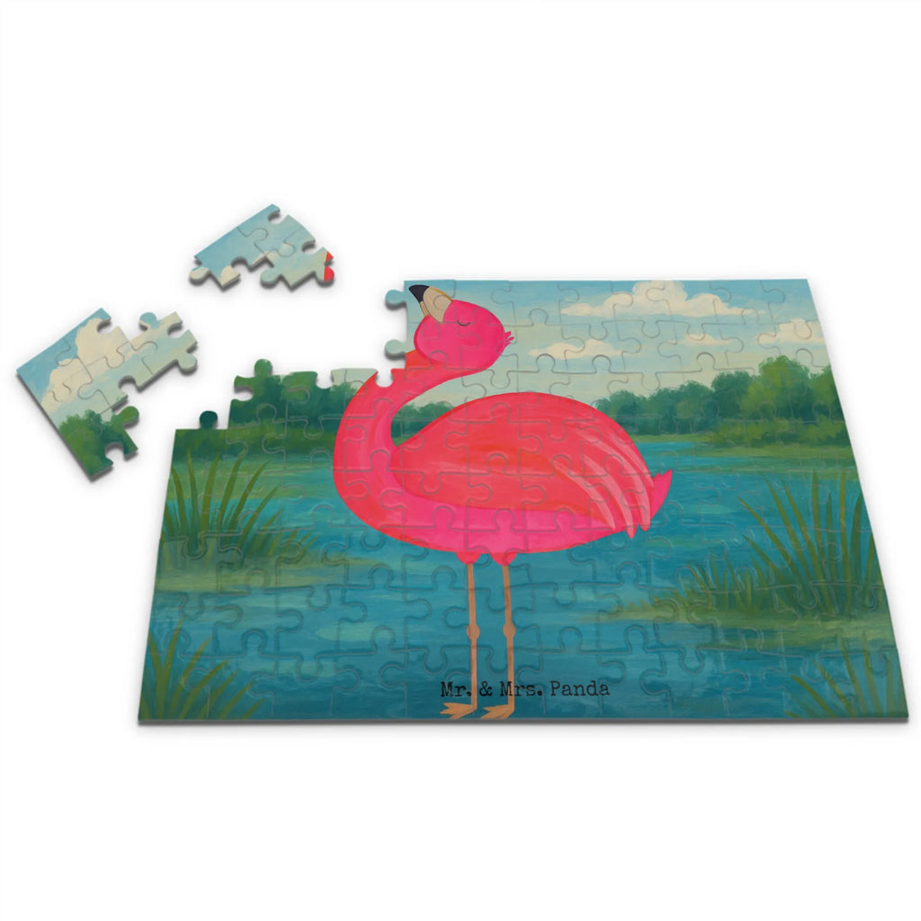Puzzle Flamingo Stolz Design Puzzle, Flamingo, stolz, Freude, Selbstliebe, Selbstakzeptanz, Freundin, beste Freundin, Tochter, Mama, Schwester