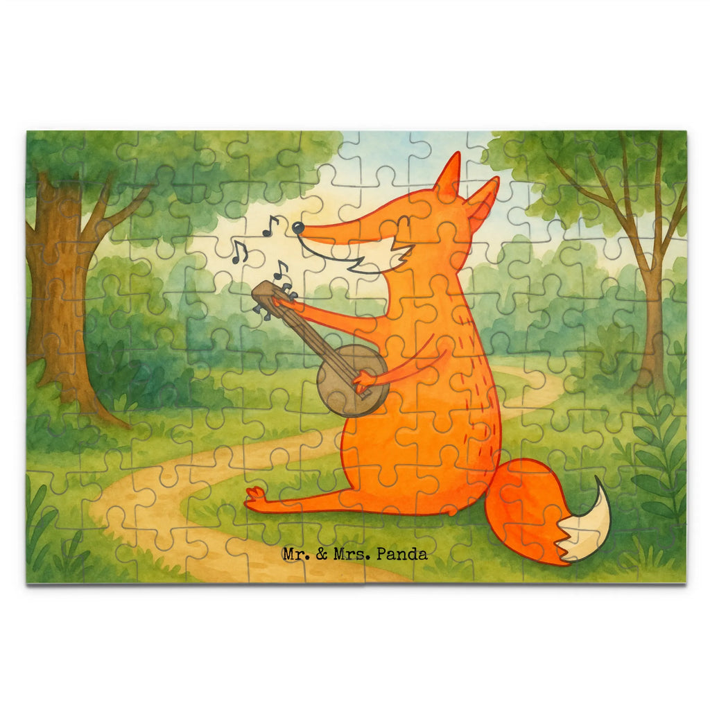 Puzzle Fuchs Gitarre Design Puzzle, Fuchs, Füchse, Geschenk Musiker, Musik Spruch, Musikerin, Sänger, Sängerin, Gitarre